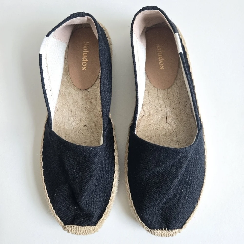 New Soludos Womens Original Dali Noche Black Espadrilles Size 8 US/38.5 EU